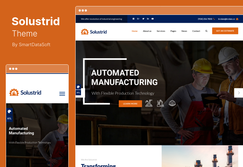 Solustrid Theme - Factory & Industrial Business WordPress Theme