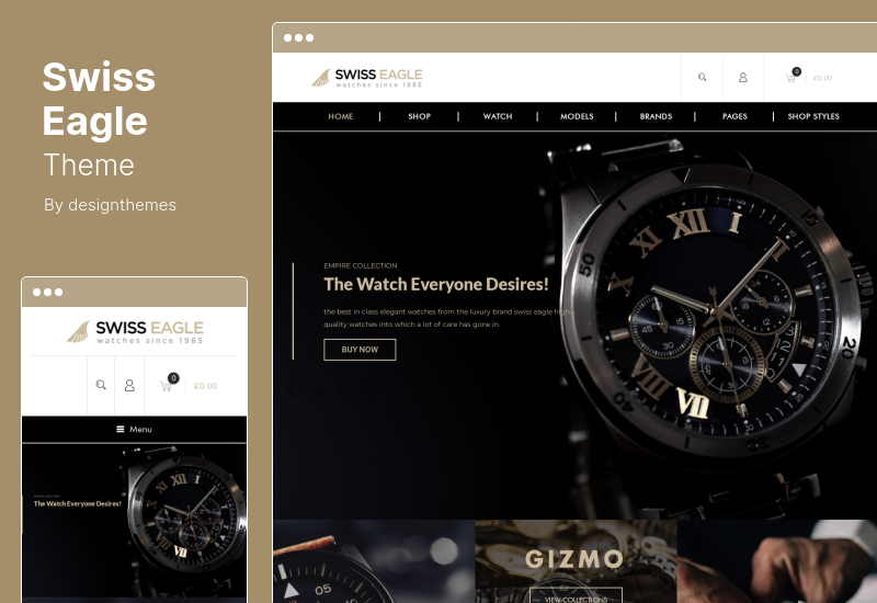SwissEagle Theme - Watch Store WordPress Theme