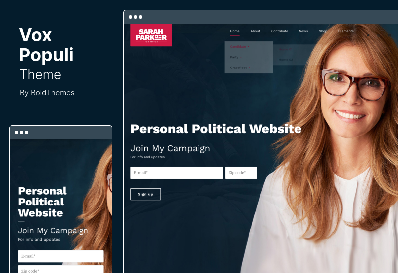 Vox Populi Theme - Political Party, Candidate & Grassroots WordPress Theme