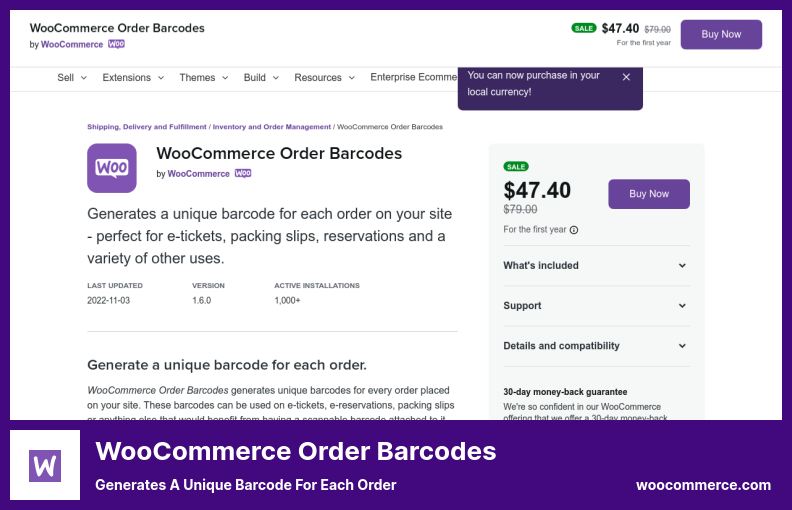WooCommerce Order Barcodes Plugin - Generates a Unique Barcode for Each Order