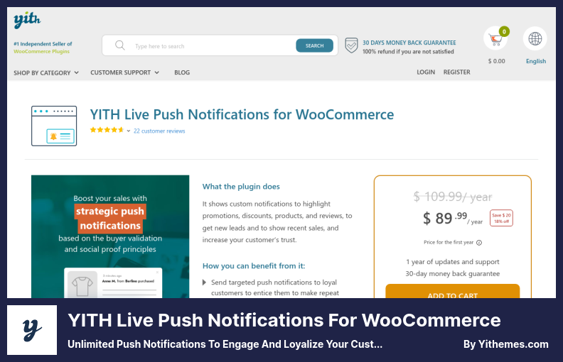 YITH Live Push Notifications for WooCommerce Plugin - Unlimited Push Notifications to Engage and Loyalize Your Customers