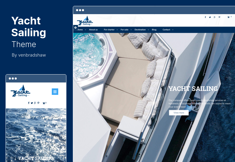Yacht Sailing Theme - Marine Charter WordPress Theme