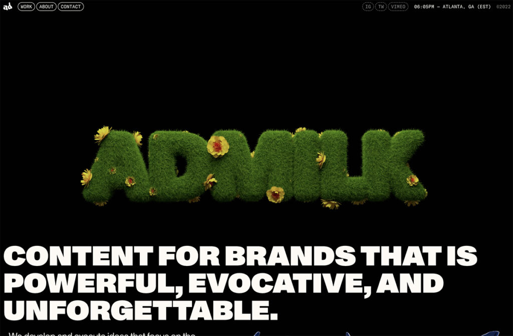 Admilk multi-disciplinary studio with a focus on ads, animation, videos, and creative design.