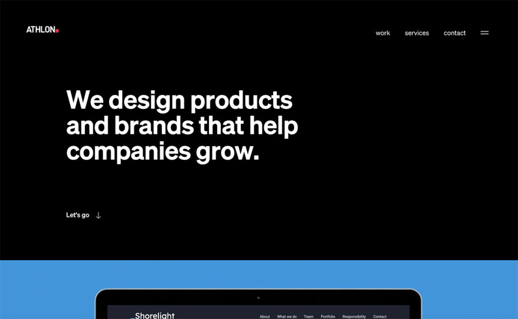 Athlon is a global design studio with a very interactive bootstrap website you can take some innovative originality.