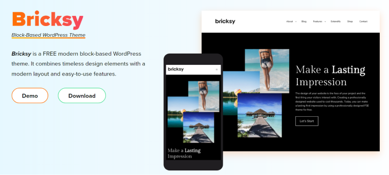 Bricksy WordPress theme