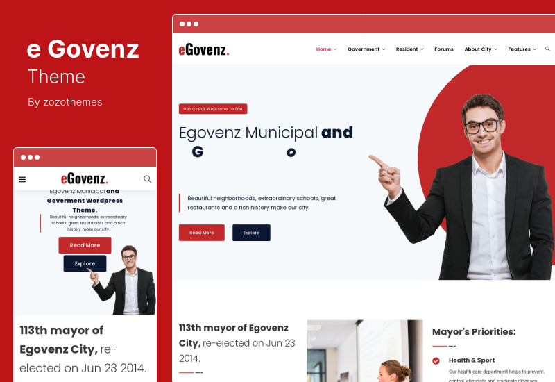 eGovenz Theme - City Government WordPress Theme