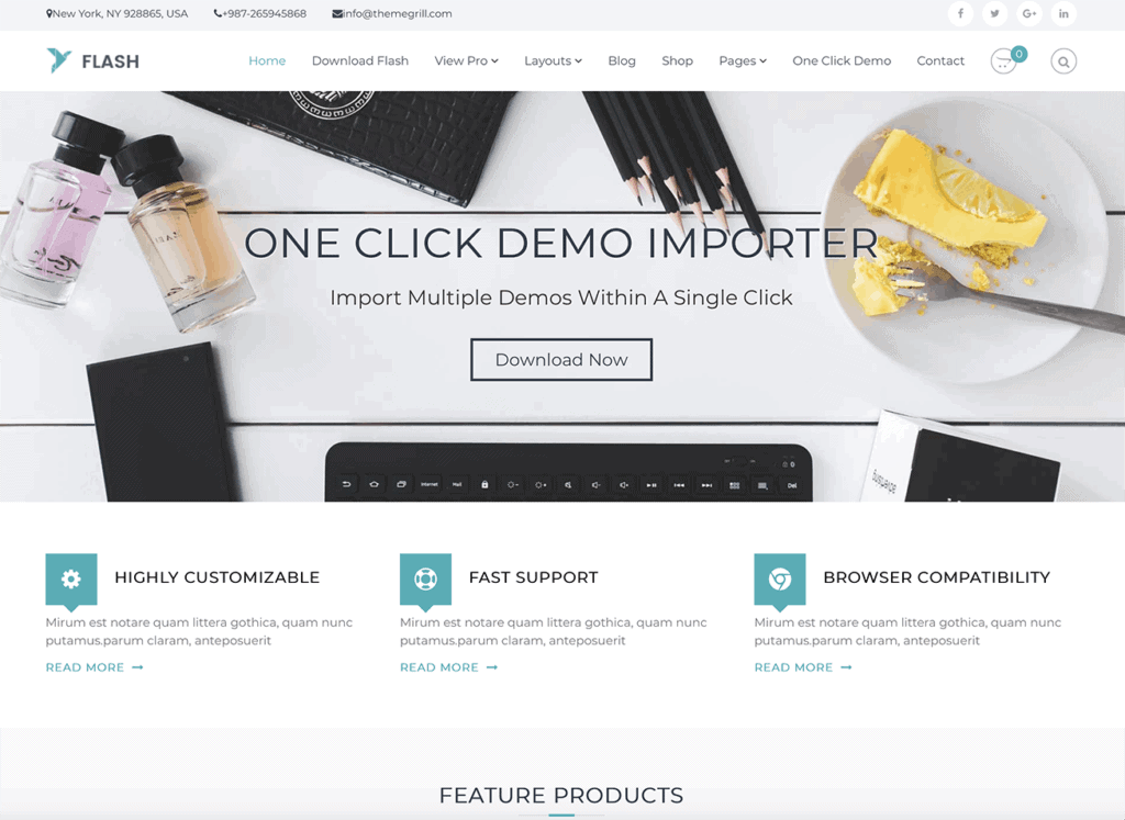 Flash is the most easy, flexible, feature-rich and advanced free multipurpose WordPress theme