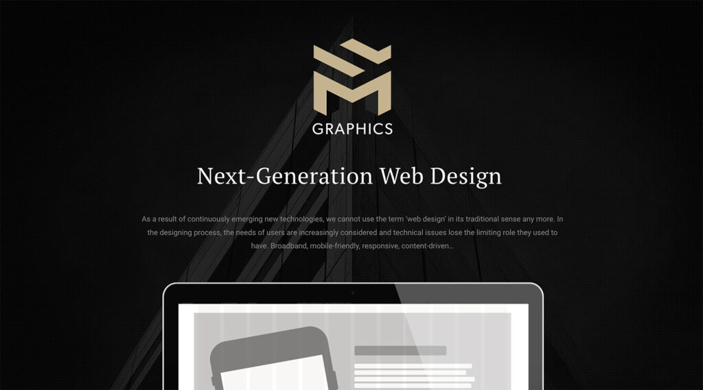 Graphics has a very nice and clean WordPress website where you only scroll down the page