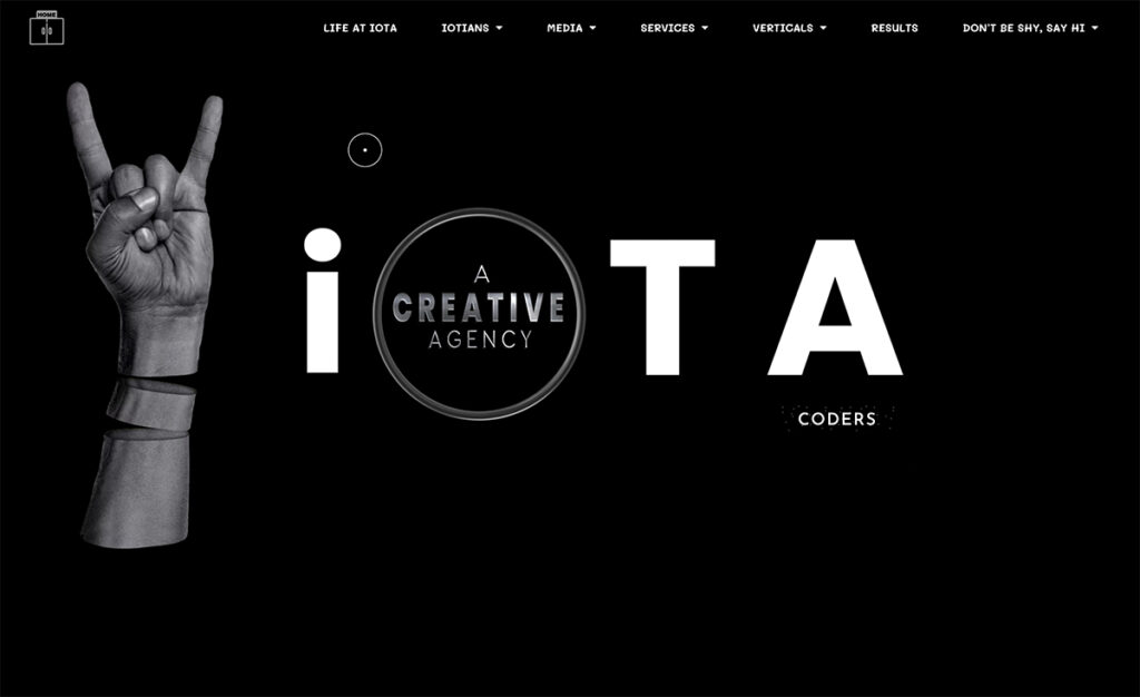 iota is a full creative design agency with one of the most interesting bootstrap website examples to really take time to explore.