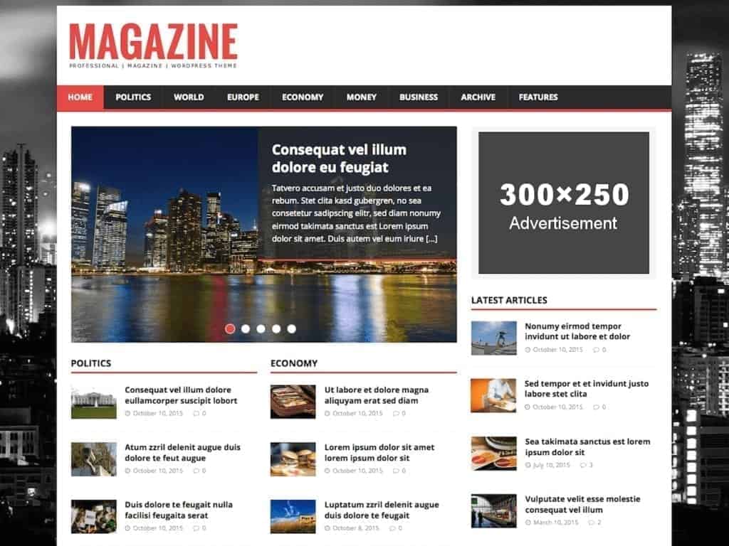MH Magazine lite is one of the most popular free responsive magazine, news, newspaper and blog WordPress themes for modern online magazines