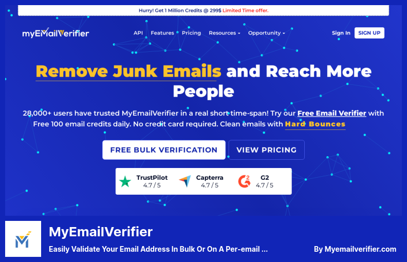 myEmailVerifier - Easily Validate Your Email Address in Bulk or On a Per-email Basis