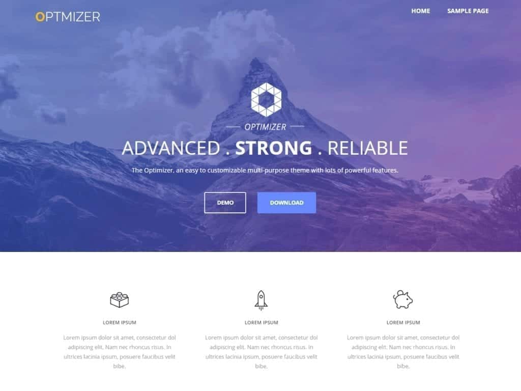 The Optimizer, is an easy-to-customize multi-purpose theme with lots of powerful features.
