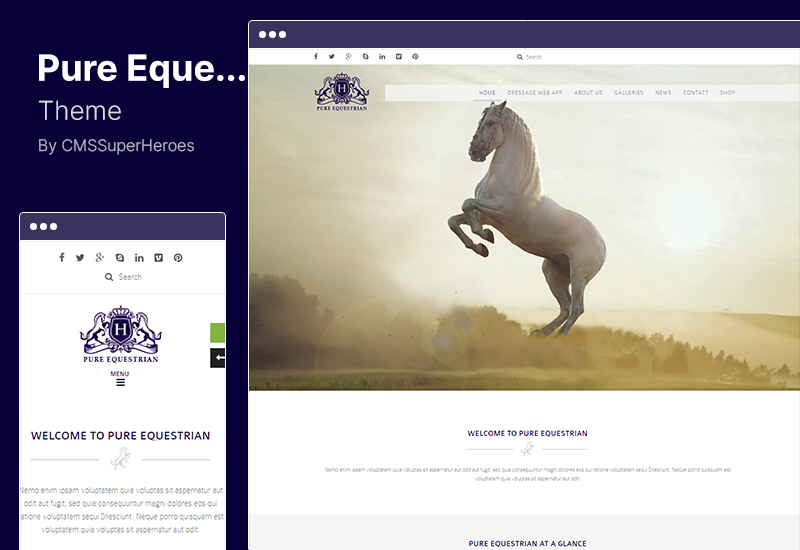Pure Equestrian Theme - Horse and Stable Yard Management WordPress Theme