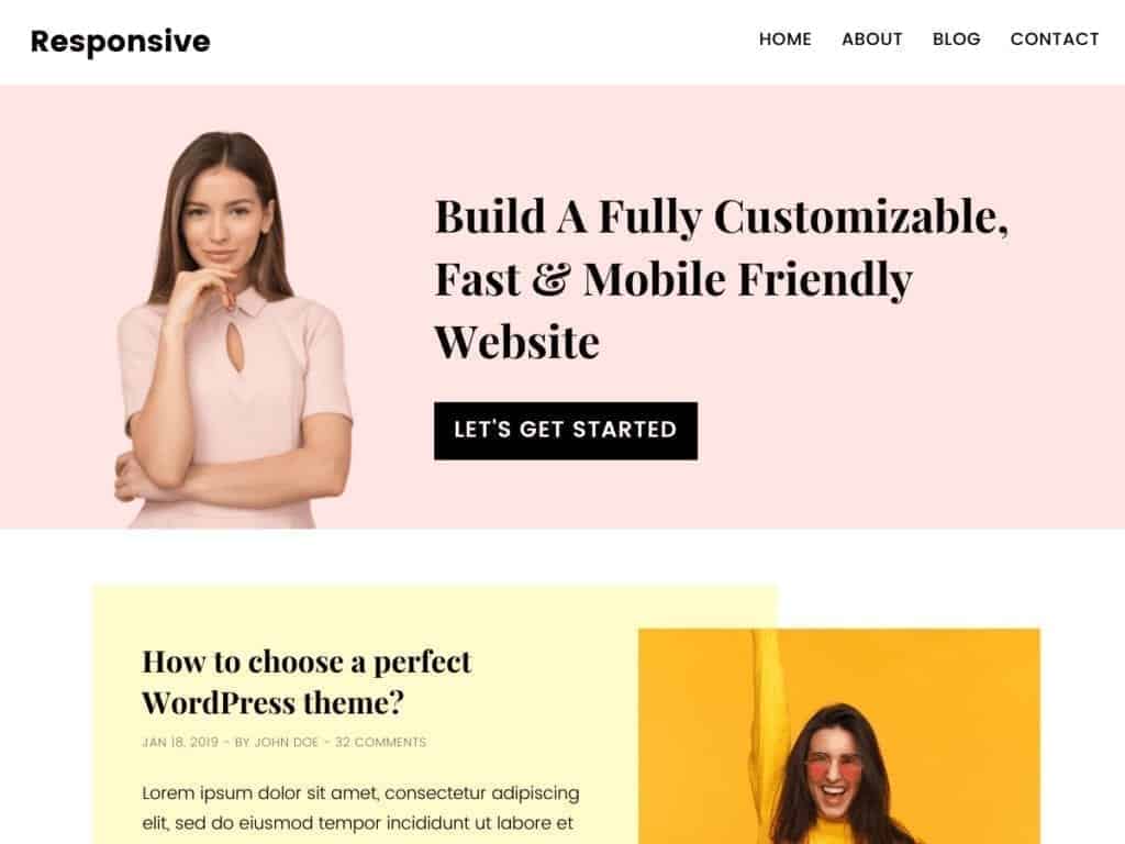Responsive WordPress Theme is a fully customizable, fast & responsive WordPress theme.
