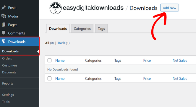 Add new product to Easy Digital Downloads
