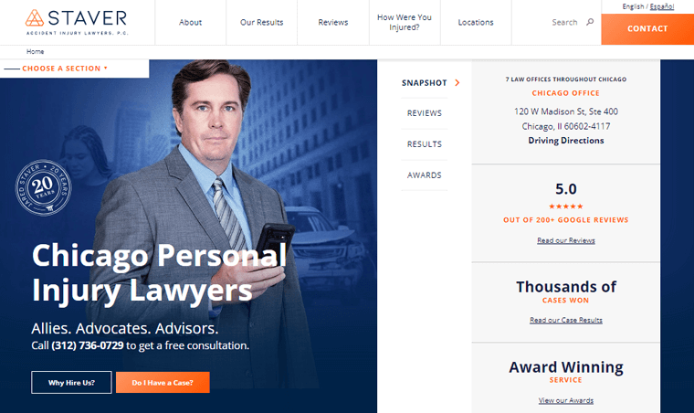 Staver Personal Injury Lawyer Website