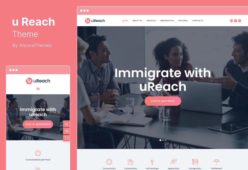 uReach Theme - Immigration & Relocation Law Consulting WordPress Theme