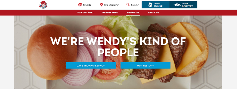 wendy’s about us page