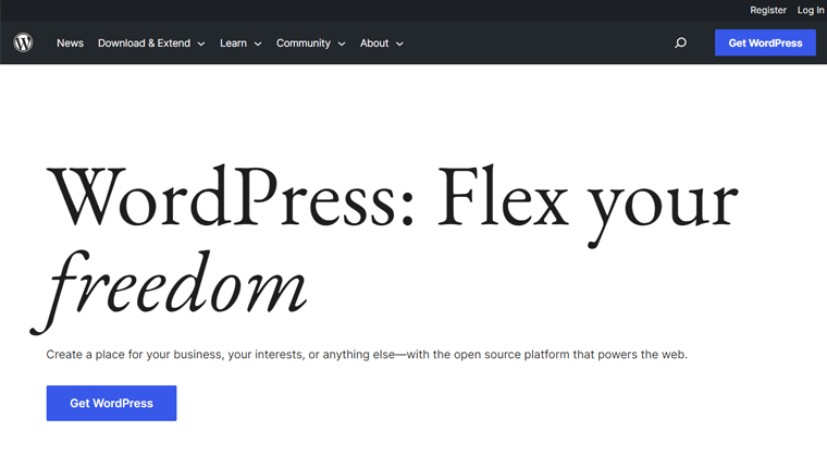 WordPress CMS Platform for Weebly Competitors