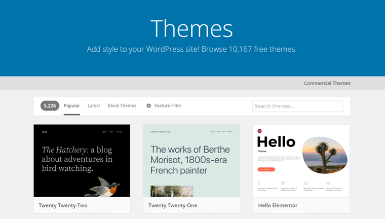 WordPress.org Theme Repository