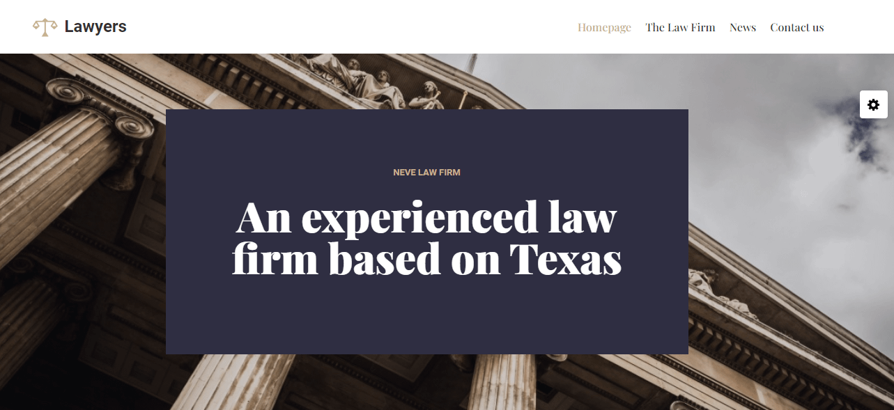 The Neve starter site for lawyers is a great choice to build a law firm website.