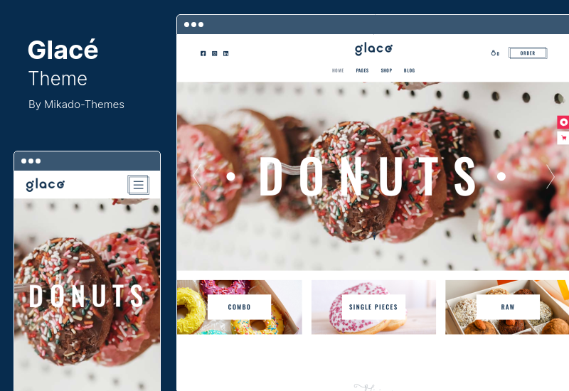 Glacé Theme - Ice Cream & Sweet Shop WordPress Theme