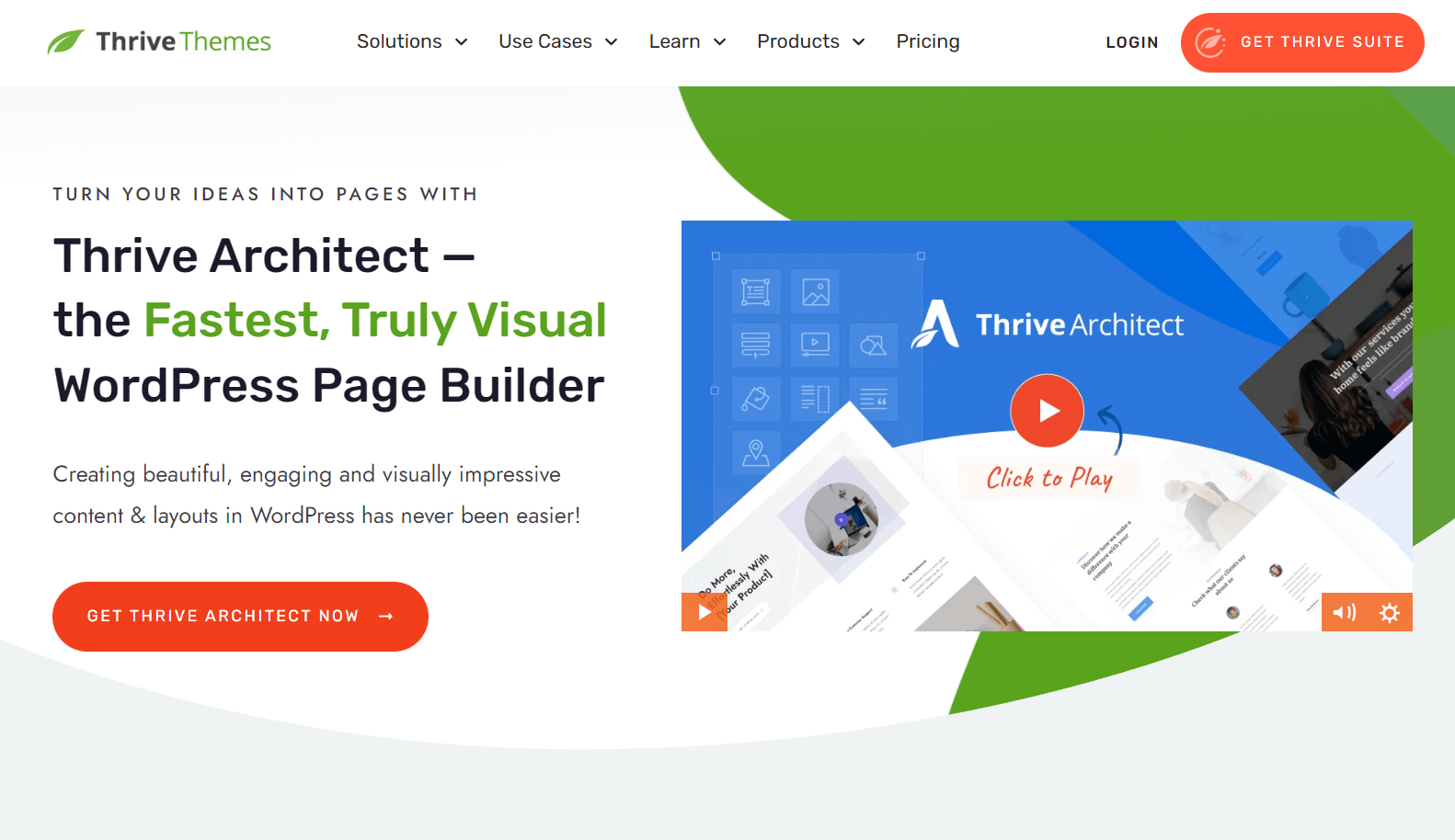 thrive architect website builder - Divi alternatives