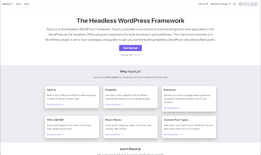 Slide from Ignite presentation showing the Headless WordPress Framework