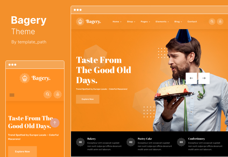 Bagery Theme - Ice Cream Shop WordPress Theme