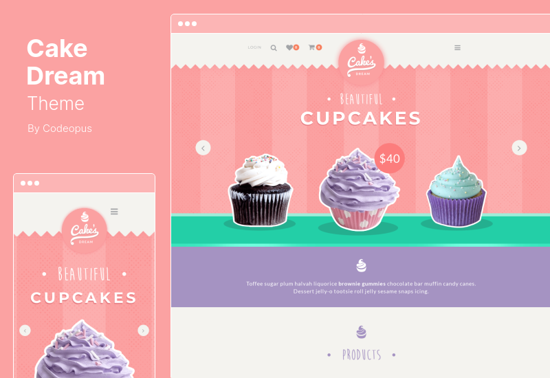 Cake Dream Theme - Responsive WordPress and WooCommerce Theme
