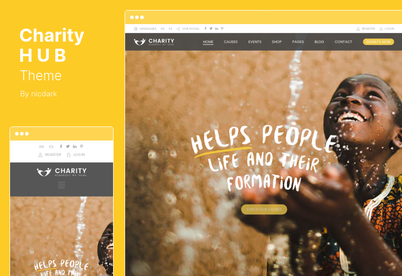 Charity HUB Theme - Charity Foundation WordPress Theme