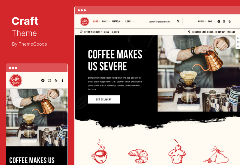 Craft Theme - Coffee Shop Cafe Restaurant WordPress Theme