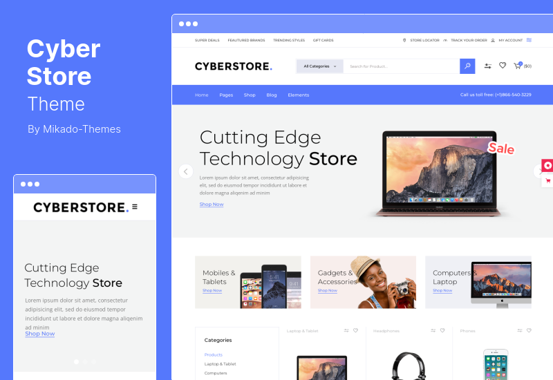 CyberStore Theme - Simple eCommerce Shop WooCommerce Theme