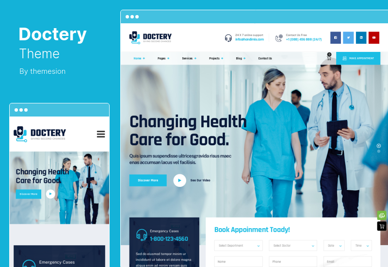 Doctery Theme - Hospital and Healthcare WordPress Theme