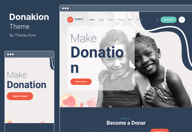 Donakion Theme - Fundraising & Charity Foundation WordPress Theme