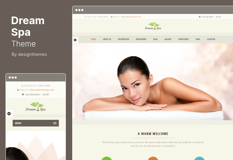 Dream Spa Theme - Beauty Salon WordPress Theme