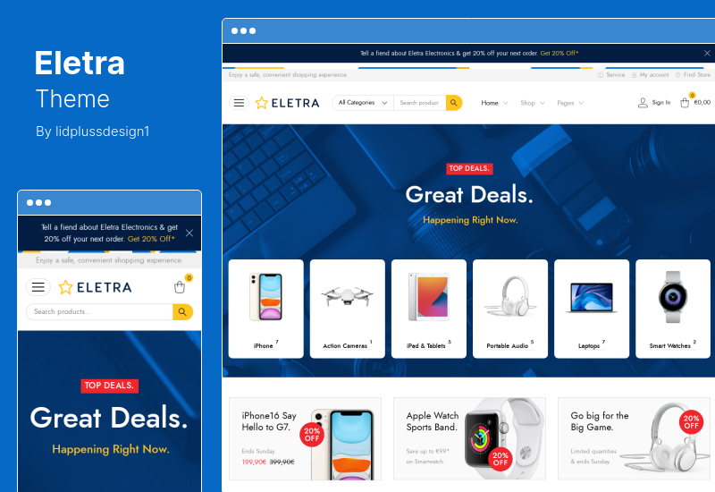 Eletra Theme - Marketplace Electronics Store WooCommerce Theme