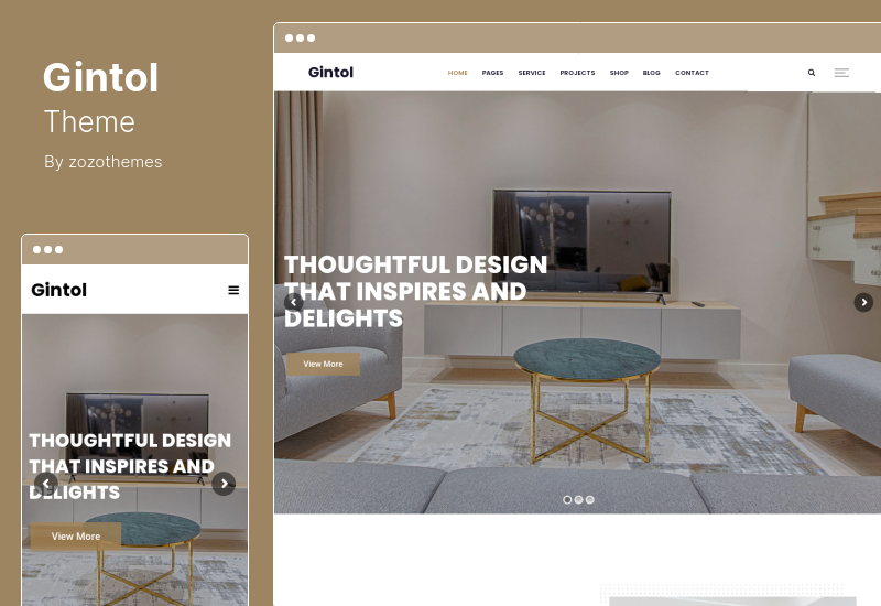 Gintol Theme - Interior and Architecture WordPress Theme