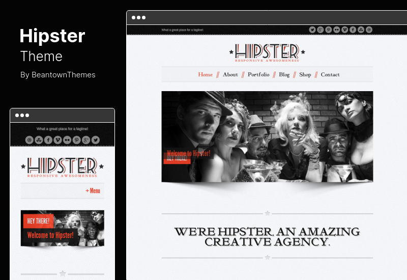 Hipster Theme - Retro Responsive WordPress Theme