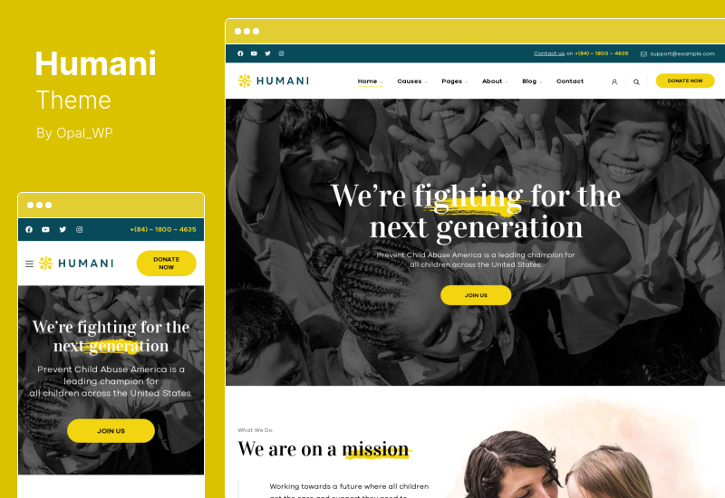 Humani Theme - Nonprofit & Charity WordPress Theme