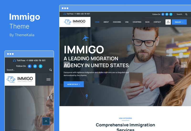 Immigo Theme - immigration and Visa Consulting WordPress Theme