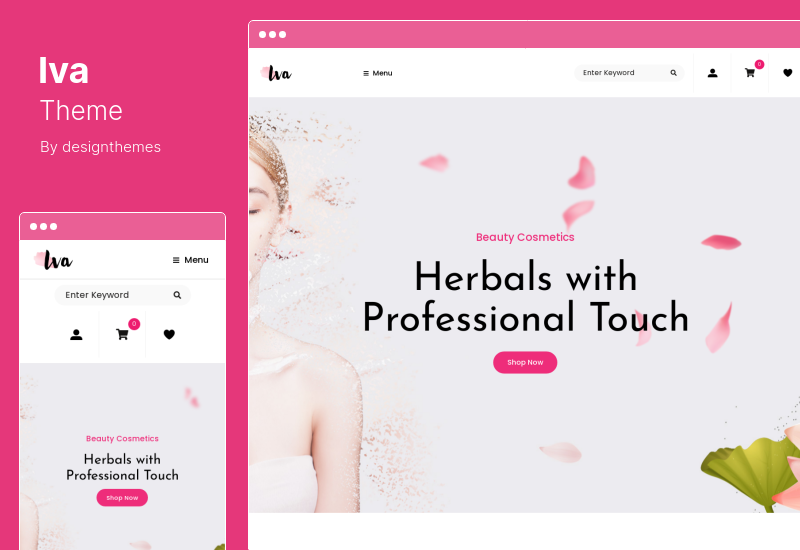 Iva Theme - Beauty Cosmetics Shop WordPress Theme
