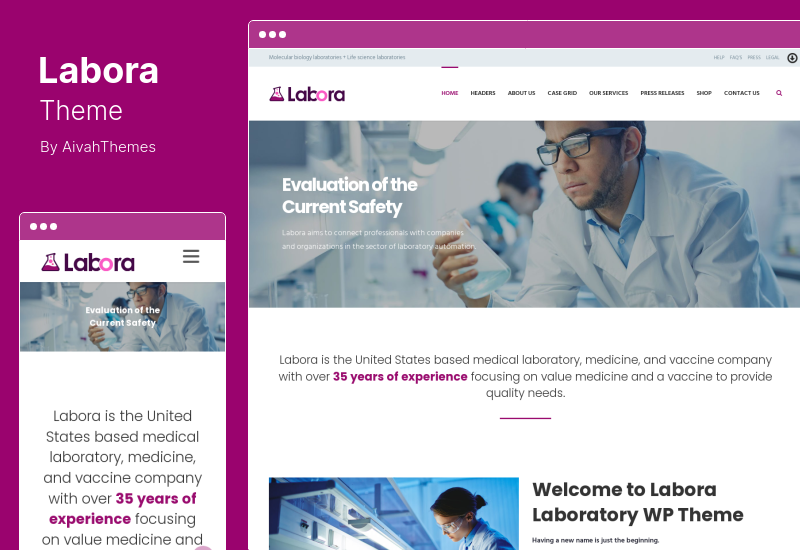 Labora Theme - Business, Laboratory & Pharmaceutical WordPress Theme