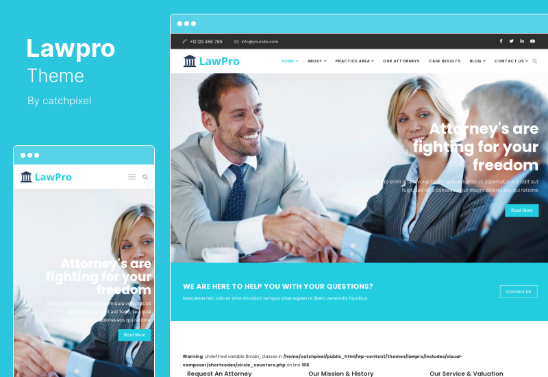 Lawpro Theme - A Professional WordPress Theme for Attorney & Lawyer