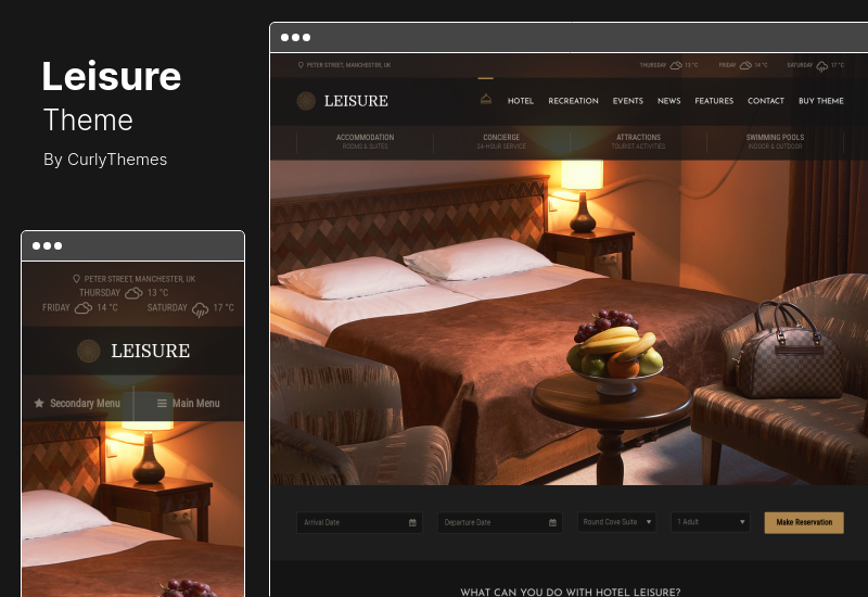 Leisure Theme - Hotel WordPress Theme