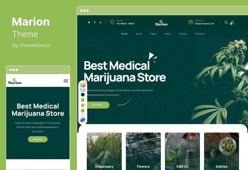 Marion Theme - Cannabis & Marijuana WordPress Theme