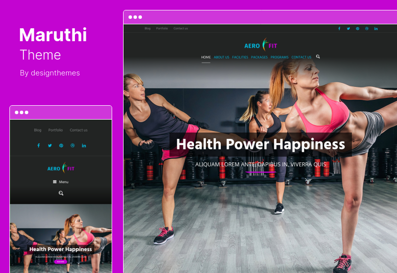 Maruthi Theme - Gym Coach & Fitness Trainer WordPress Theme