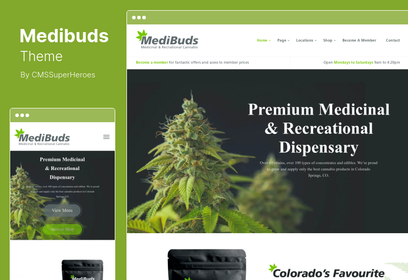Medibuds Theme - Medical Marijuana Dispensary WordPress Theme
