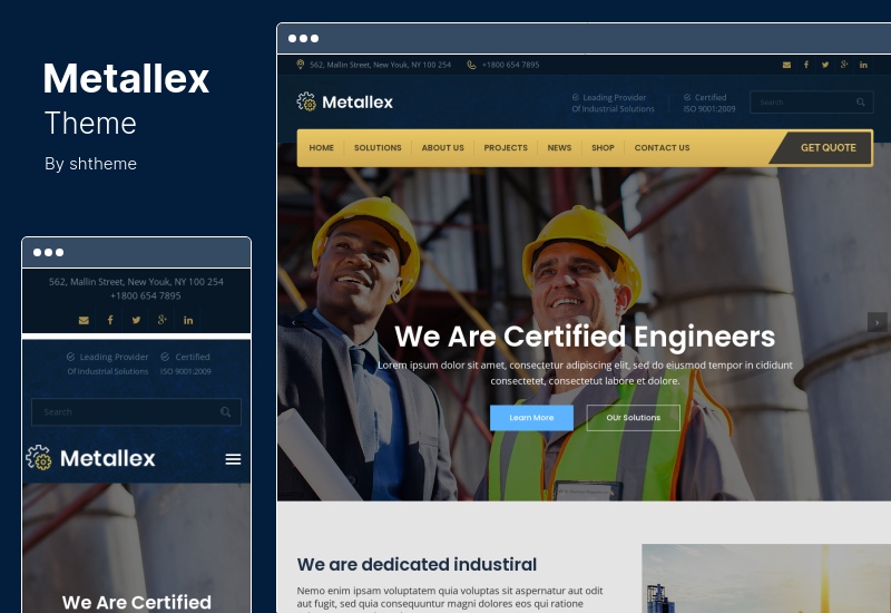 Metallex Theme - Industrial and Engineering WordPress Theme