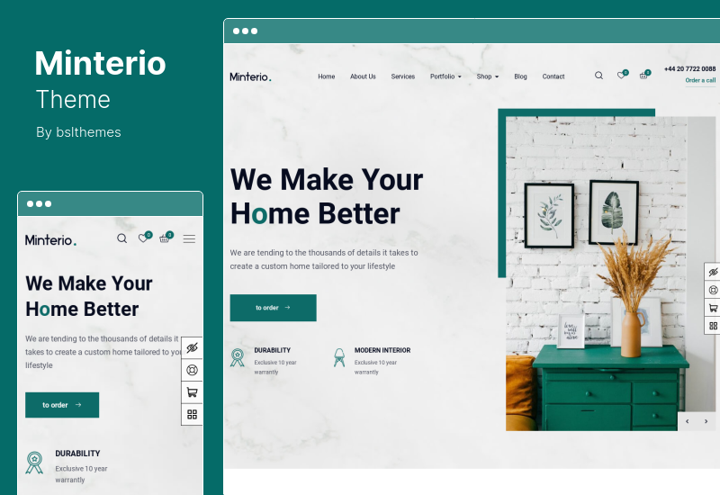 Minterio Theme - Interior Design WordPress Theme